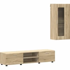 Ensembles De Meubles-vidaXL Ensemble meuble TV FLORIN Chêne Sonoma Bois d'ingénierie Chêne sonoma
