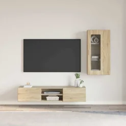 Ensembles De Meubles-vidaXL Ensemble meuble TV FLORIN Chêne Sonoma Bois d'ingénierie Ch&ecirc;ne sonoma