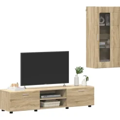 Ensembles De Meubles-vidaXL Ensemble meuble TV FLORIN Chêne Sonoma Bois d'ingénierie Chêne sonoma