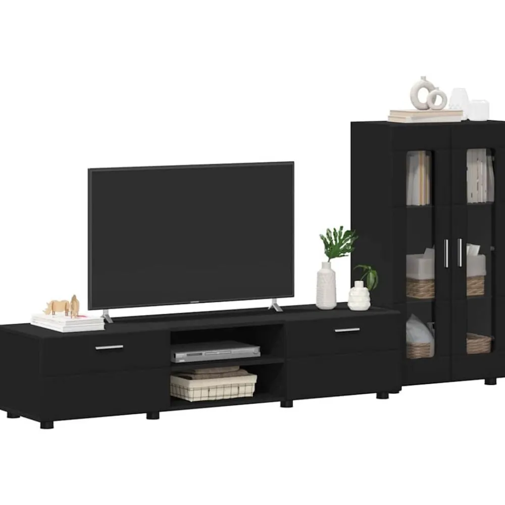 vidaXL Ensemble meuble TV avec tiroir FLORIN Bois d'ingénierie