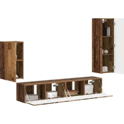 Meubles Tv-vidaXL Ensemble meuble TV 4 pcs Bois d'ingénierie Bois ancien