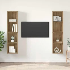 vidaXL Ensemble meuble TV 4 pcs Chêne artisanal 37 x 37 x 72 cm