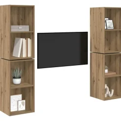vidaXL Ensemble meuble TV 4 pcs Chêne artisanal 37 x 37 x 72 cm