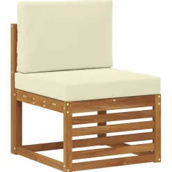 vidaXL Ensembles de canapés avec coussin 5 pcs Naturel et Crème