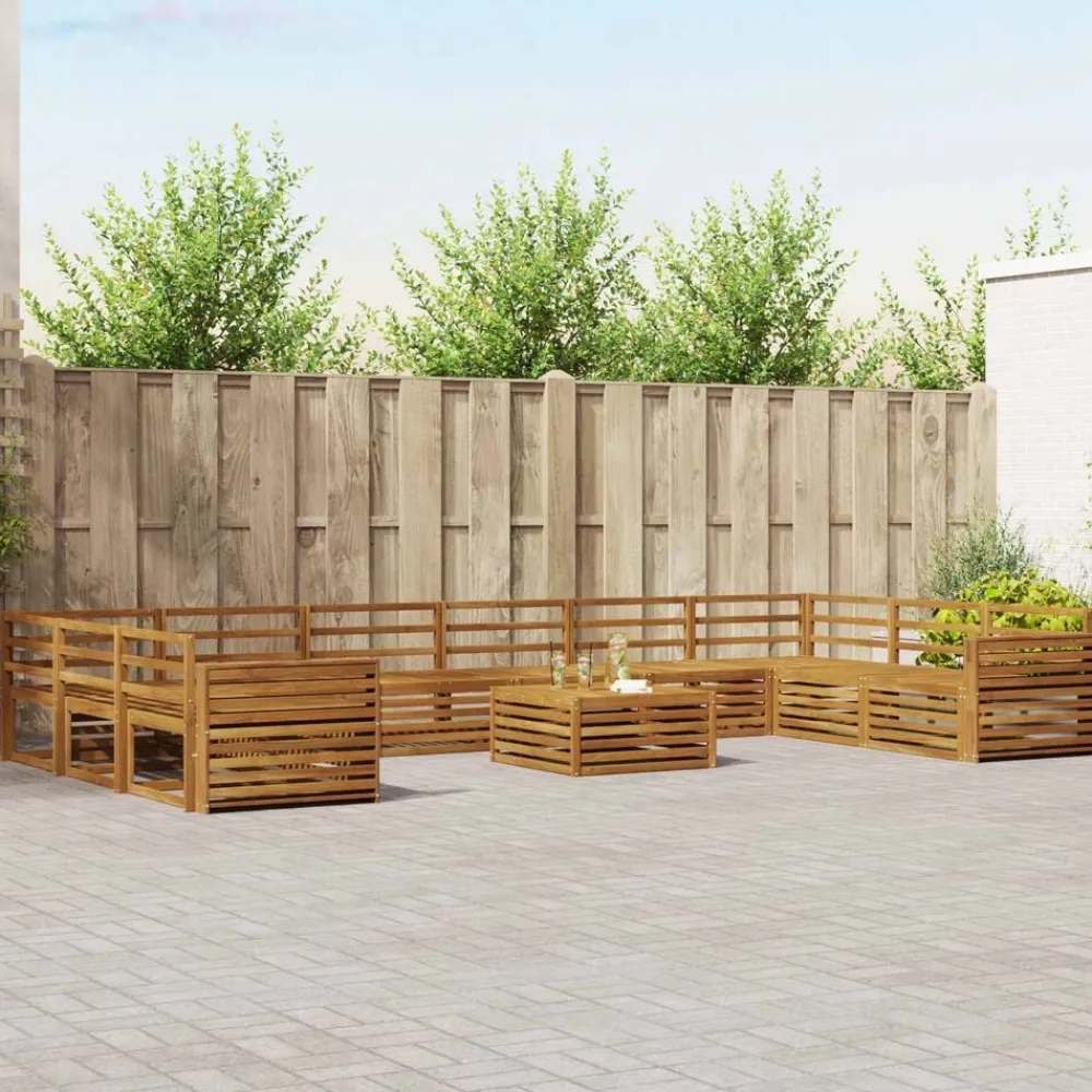 vidaXL Ensembles de canapés 11 pcs Bois d'Acacia Massif
