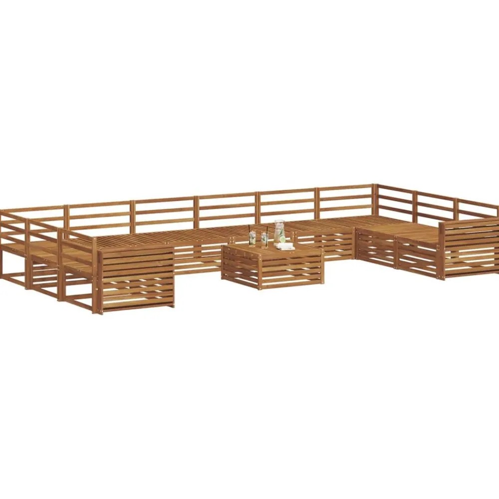 vidaXL Ensembles de canapés 11 pcs Bois d'Acacia Massif