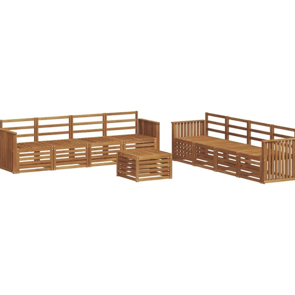 vidaXL Ensembles de canapés 9 pcs Bois d'Acacia Massif