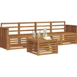 Ensembles De Meubles-vidaXL Ensembles de canapés 5 pcs Bois d'Acacia Massif Naturel