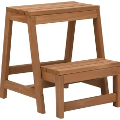 vidaXL Escabeau pliable Bois de sapin massif