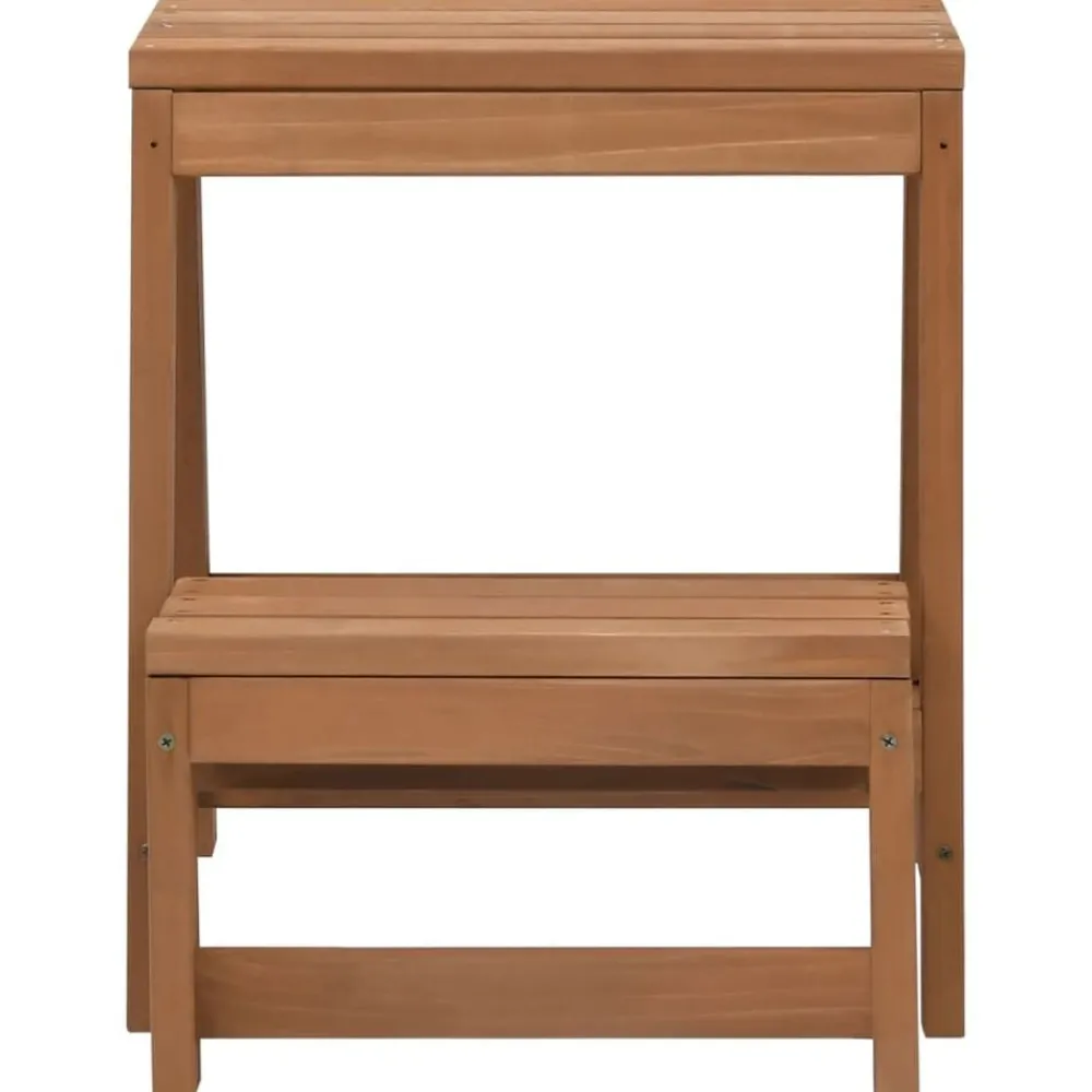 vidaXL Escabeau pliable Bois de sapin massif