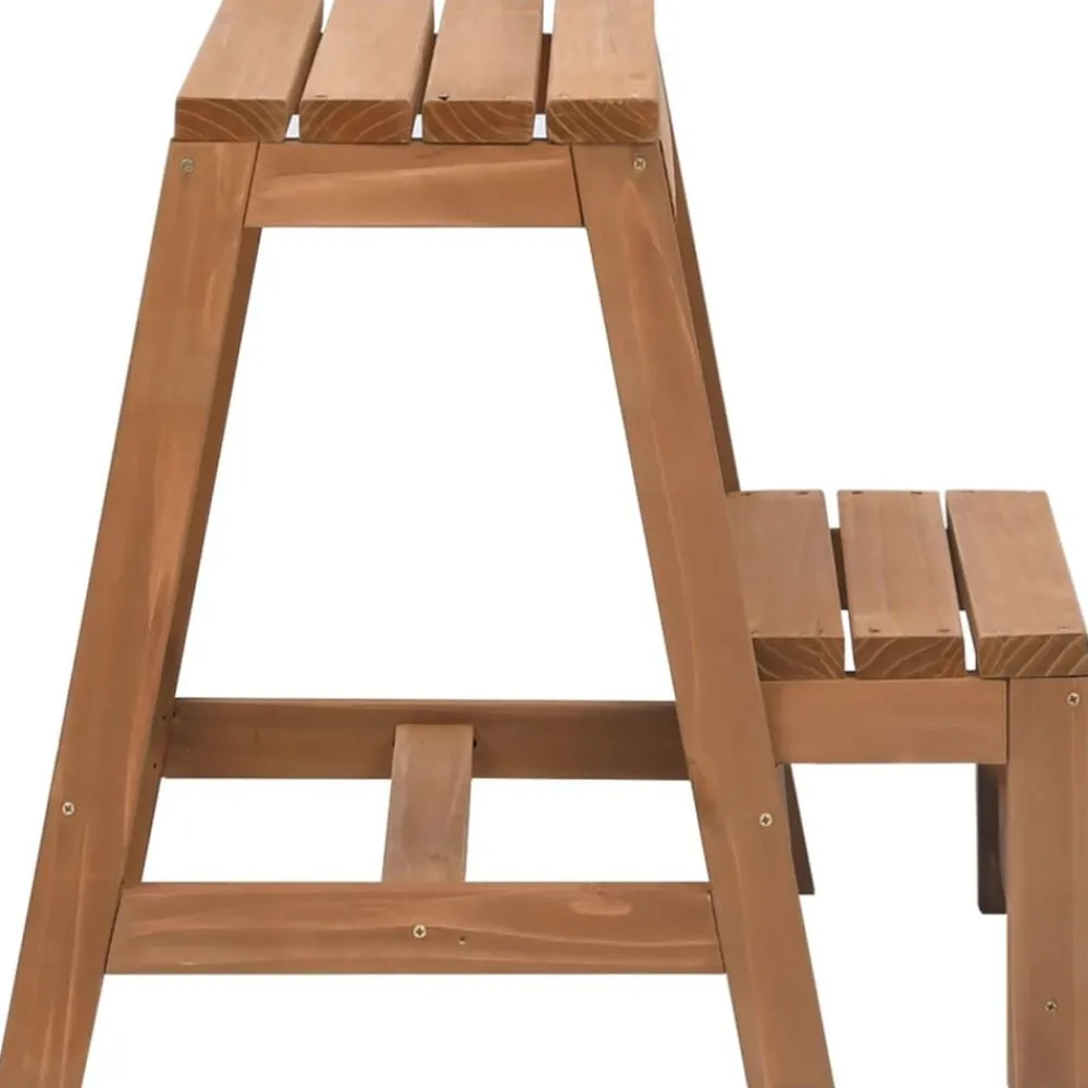 vidaXL Escabeau pliable Bois de sapin massif