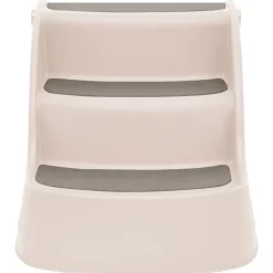 Articles Pour Animaux De Compagnie-vidaXL Escalier pliable 3 marches pour chien Crème 50x38x38 cm Crème