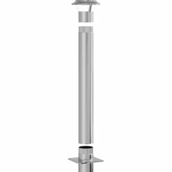 vidaXL Extension de Conduit Argenté 25 x 25 x 132 cm Acier inoxydable