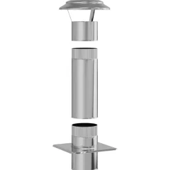 Accessoires Pour Cheminées & Poêles À Bois-vidaXL Extension de Conduit Argenté 25 x 25 x 65 cm Acier inoxydable