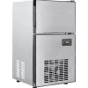 vidaXL Fabricant de cubes de glace avec porte Argenté 43 x 40 x 71 cm