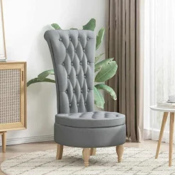 vidaXL Fauteuil à pantoufle 56,5 x 70 x 110 cm tissu