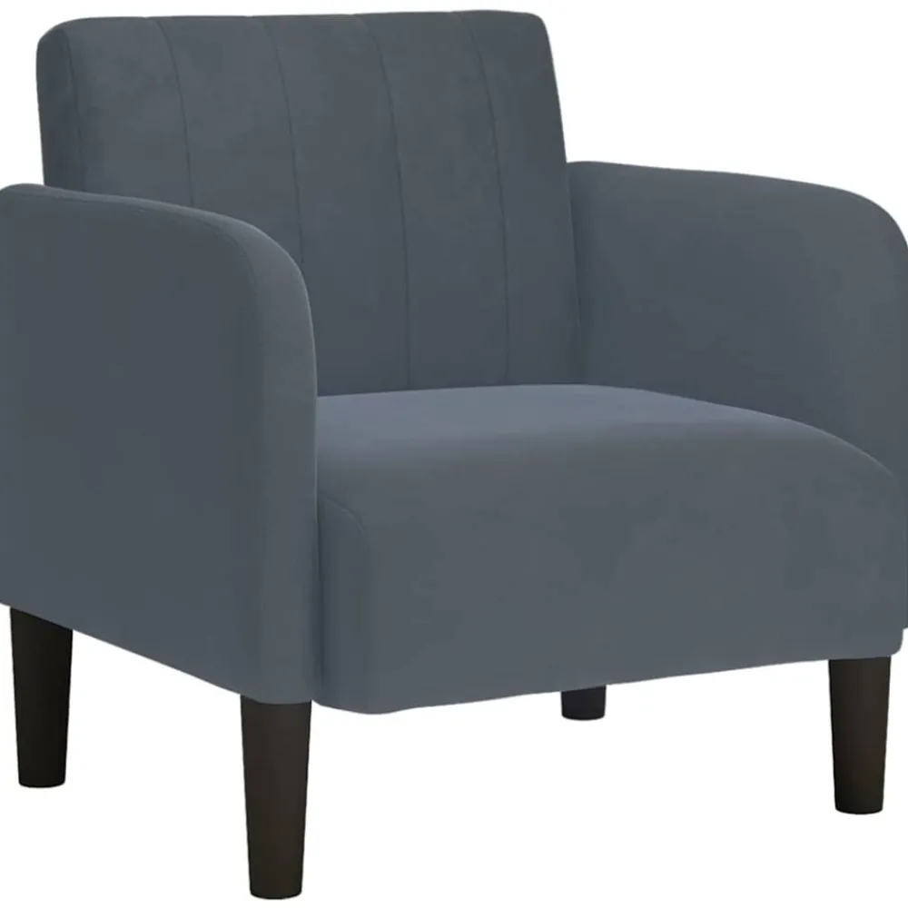 vidaXL Fauteuil avec accoudoirs 54 cm velours