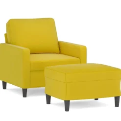 vidaXL Fauteuil avec repose-pied 60 cm velours