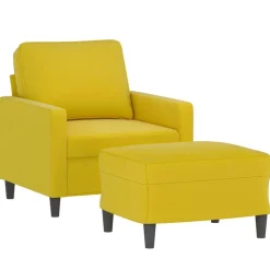 vidaXL Fauteuil avec repose-pied 60 cm velours