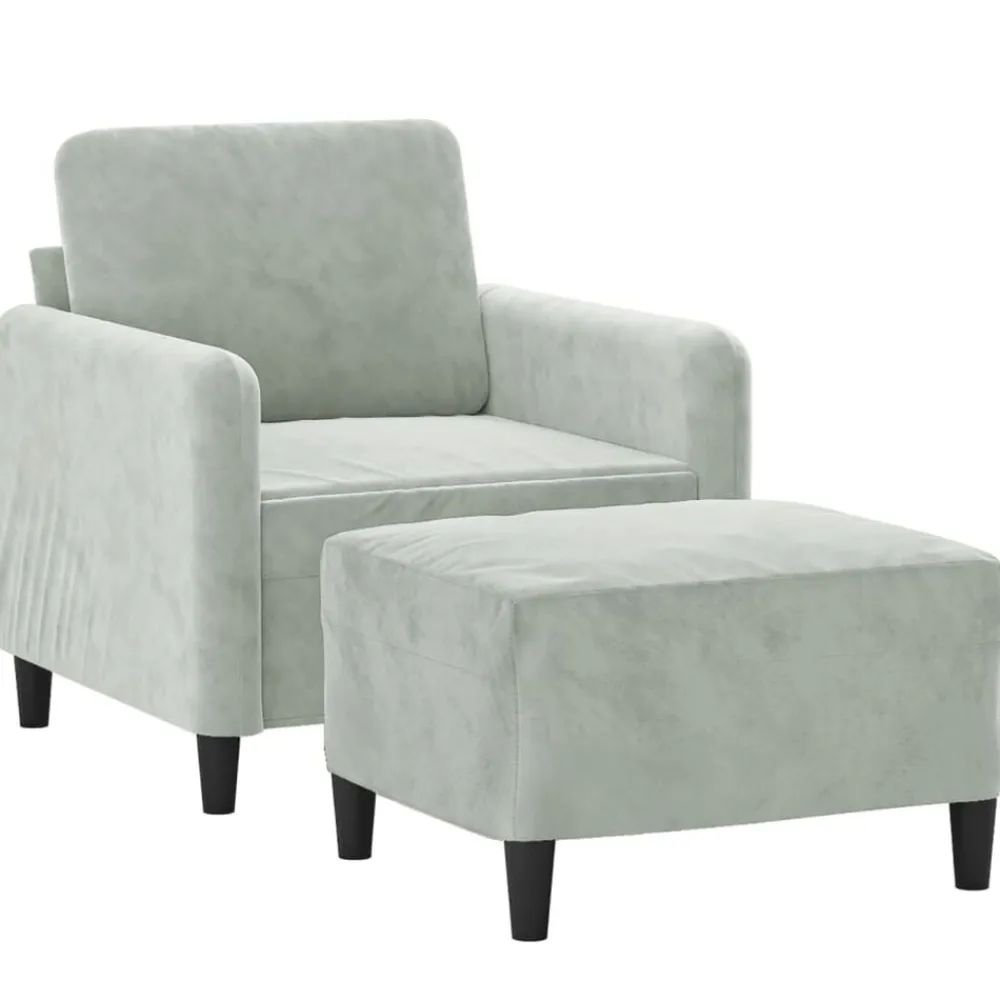 vidaXL Fauteuil avec repose-pied jaune 60 cm velours