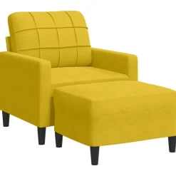 vidaXL Fauteuil avec repose-pied 60 cm velours
