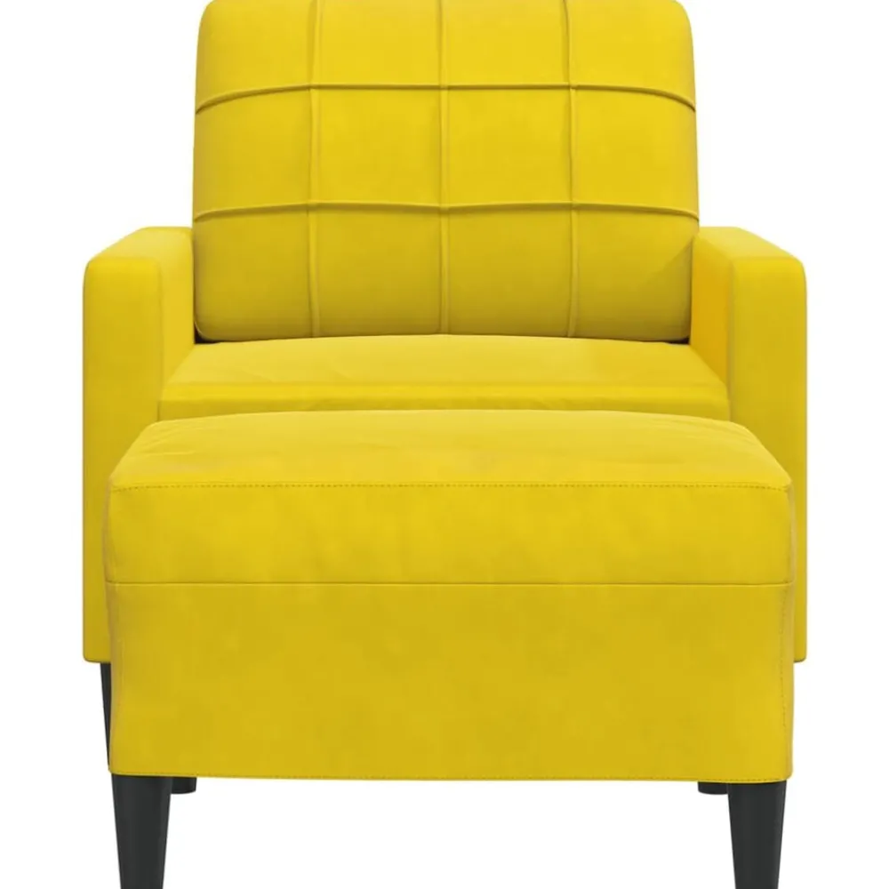 vidaXL Fauteuil avec repose-pied 60 cm velours