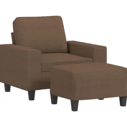 vidaXL Fauteuil avec repose-pied 60 cm Tissu