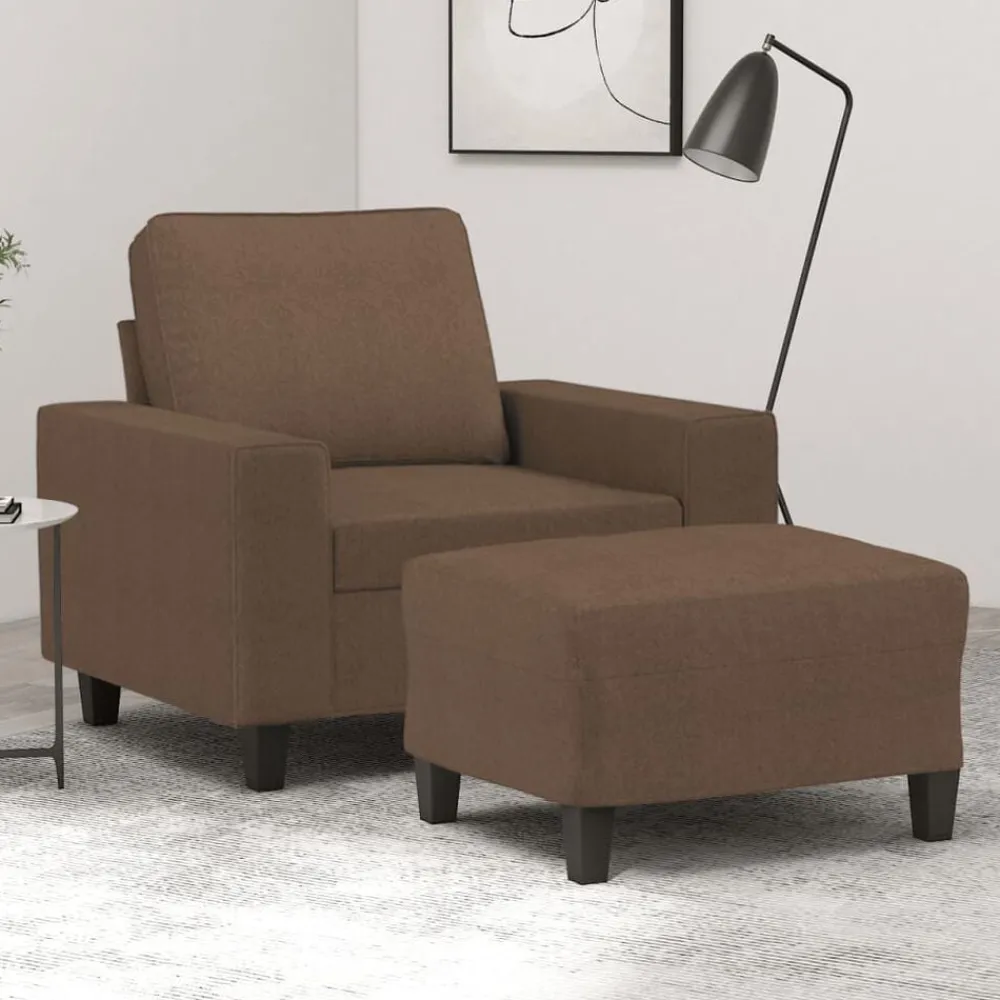 vidaXL Fauteuil avec repose-pied 60 cm Tissu