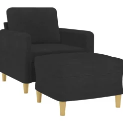 vidaXL Fauteuil avec repose-pied 60 cm Tissu