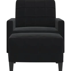 vidaXL Fauteuil avec repose-pied 60 cm Velours