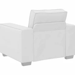 Canapés-vidaXL Fauteuil 100 cm Simili cuir Blanc