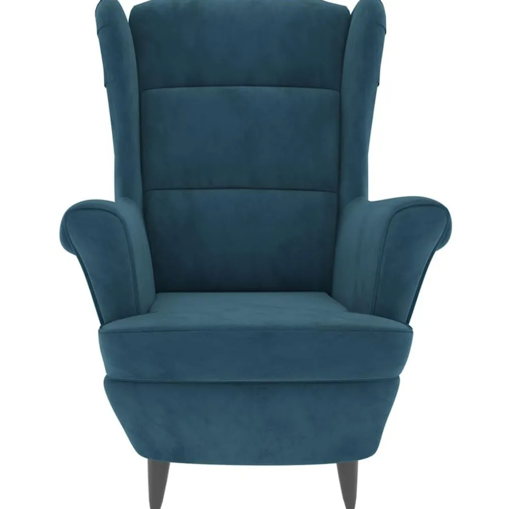 Fauteuils Et Chaises-vidaXL Fauteuil velours Bleu