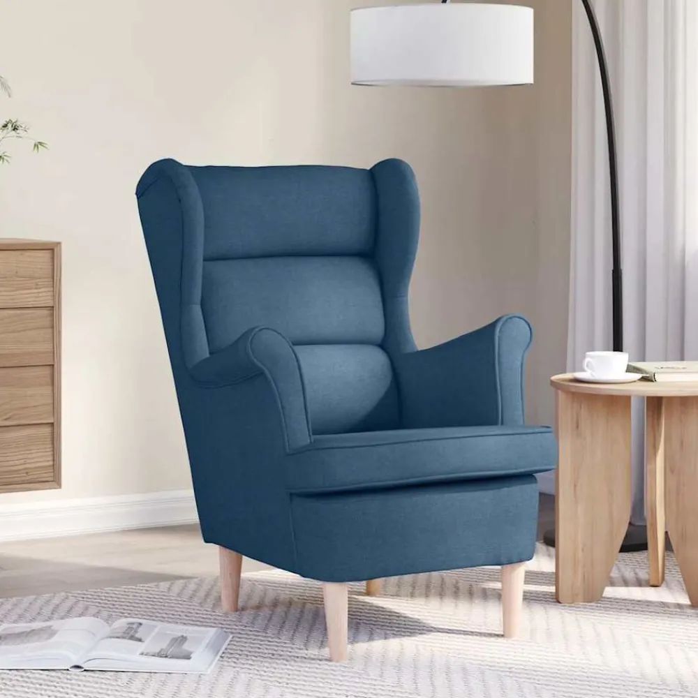 Fauteuils Et Chaises-vidaXL Fauteuil 74x84x100 cm tissu Bleu