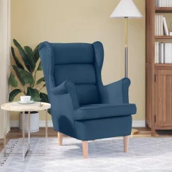 Fauteuils Et Chaises-vidaXL Fauteuil 74x84x100 cm tissu Bleu