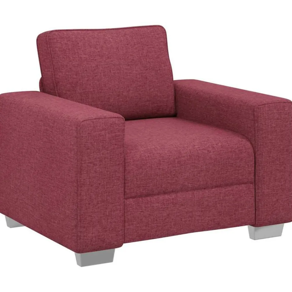 vidaXL Fauteuil Bordeaux 100 cm tissu