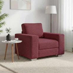 vidaXL Fauteuil Bordeaux 100 cm tissu