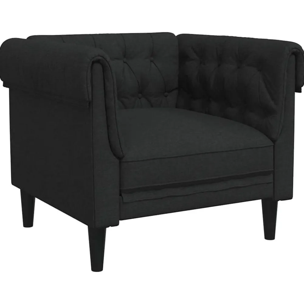 vidaXL Fauteuil Chesterfield tissu