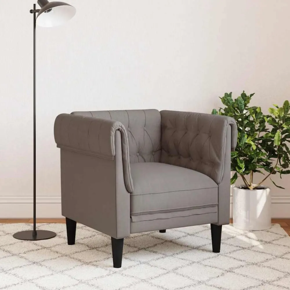 vidaXL Fauteuil Chesterfield tissu
