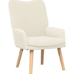 Fauteuils Et Chaises-vidaXL fauteuil Crème 63 x 67 x 94 cm Crème
