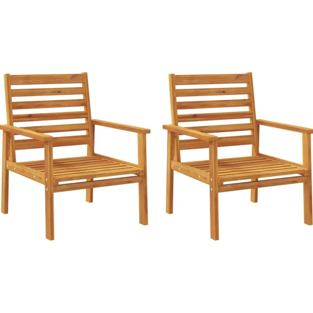 vidaXL Fauteuil de jardin lot de 2 66,5x65x81 cm bois massif d'acacia