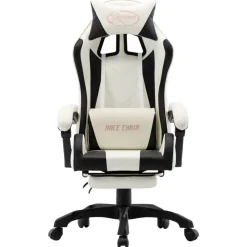 vidaXL Fauteuil de jeux vidéo et repose-pied Similicuir