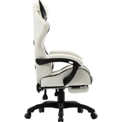 vidaXL Fauteuil de jeux vidéo et repose-pied Similicuir