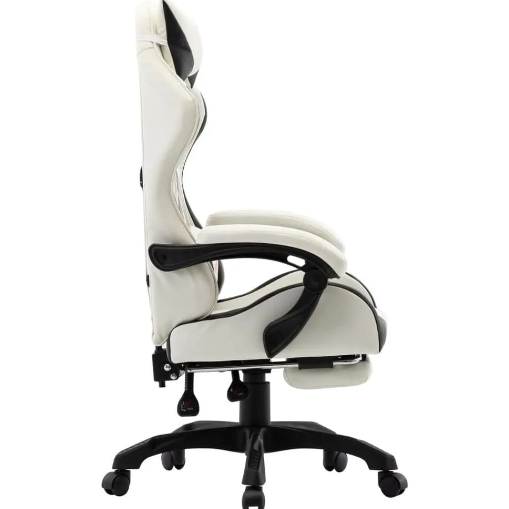 vidaXL Fauteuil de jeux vidéo et repose-pied Similicuir