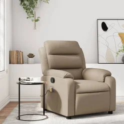 Fauteuils Et Chaises-vidaXL Fauteuil de massage inclinable Similicuir Cappuccino