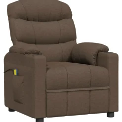 Fauteuils Et Chaises-vidaXL Fauteuil de massage Tissu Marron