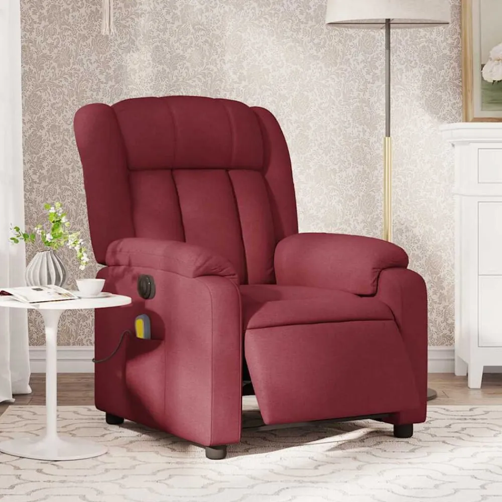 vidaXL Fauteuil de massage inclinable électrique Tissu