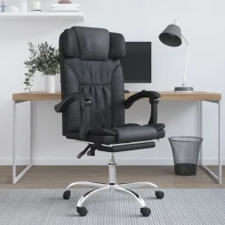 vidaXL Fauteuil de massage inclinable de bureau Similicuir