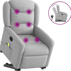 vidaXL Fauteuil de massage inclinable tissu