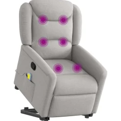 vidaXL Fauteuil de massage inclinable tissu