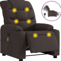 vidaXL Fauteuil de massage inclinable électrique Tissu